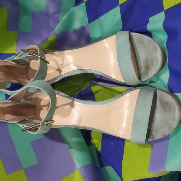 Vivian Suede Teal Calvin Klein Sandals - Picture 5 of 8